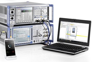 R&S CMW500可支持端对端及影音通话，并进行两个行动装置的互动测试