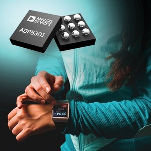 ADP5301降壓穩壓器適合物聯網應用，包括無線感測網路和穿戴式裝置，如運動手環與智慧手錶等。