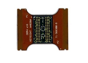 BGA（球柵陣列）內插式探棒解決方案，讓工程師能夠使用邏輯分析儀測試DDR4 x16 DRAM（動態隨機存取記憶體）設計。