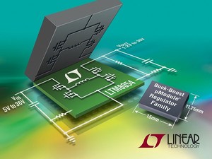 穩壓器LTM8054可透過降壓、升壓和升降壓三種工作模式從5V至36V的輸入電源調節1.2V及36V間的輸出電壓。