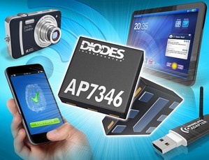 双低压差(LDO) 稳压器AP7346为智慧型手机、平板电脑等消费性电子产品中的指纹辨识模组提供功率及输入/ 输出电源。