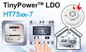 TinyPower低電壓差電源穩壓IC新推出HT75xx-7超低靜態電流系列