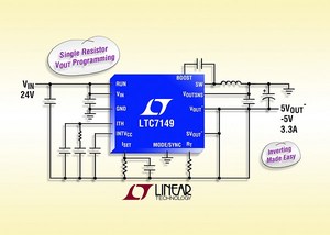 高效率60V、4A同步降压稳压器LTC 7149适用于负输出电压电源