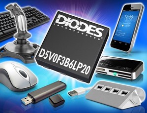 Diodes的TVS陣列產品提供USB OTG及電源輸出保護