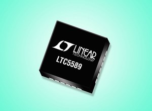 LTC5589使透過電池供電的高效能寬頻發射器能夠操作於700MHz至6GHz頻段。