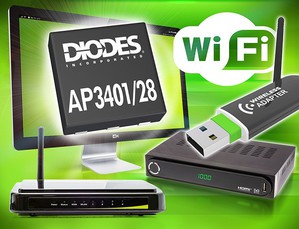 Diodes的AP3401和AP3428 DC-DC降壓轉換器能夠驅動高達1A負載，減少了元件數和材料成本