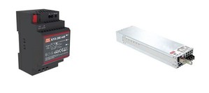 图左为KNX控制系统专用电源供应器～KNX-20E系列; 图右为1600瓦工业级可程式化智能充电器~RPB-1600系列。