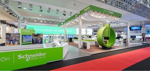 施耐德电机于2017德国汉诺威工业展的展示摊位