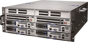 凌华科技电信级4U网路安全平台CSA-7400采用模组化、开放式的运算架构，按需求提供灵活性配置。
