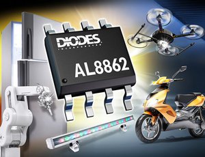 Diodes 60V/1A 降壓 LED 驅動器，為商業照明增添調光功能。