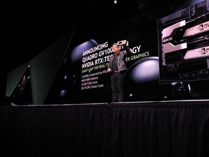 NVIDIA 創辦人暨執行長黃仁勳於 GTC 宣布推出 Quadro GV100 GPU
