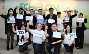 科技部與本次前往新加坡參加Echelon新創展9家新創團隊代表合影