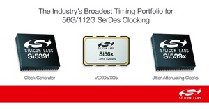 Si539x時脈提升頻率彈性和抖動性能，Si56x Ultra Series XO/VCXO提供高達3GHz的任何頻率。