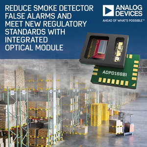 ADI整合式光學模組降低煙霧檢測器誤報並符合新法規標準