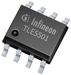英飞凌推出首款采用TMR 技术的XENSIV TLE5501 磁感测器，市场上首家以单一感测器晶片，达到最高汽车功能安全标准等级 ASIL D 的角度感测器供应商。