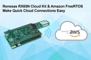 認證套件的32位元RX65N MCU採用Amazon FreeRTOS、Wi-Fi和感測器，可快速連接到AWS雲端