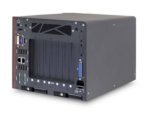 Nuvo-8034嵌入式平台是第一款可提供高達七個擴充卡槽的機箱式電腦，它包括兩個x16 PCIe，兩個x8 PCIe和三個PCI卡槽
