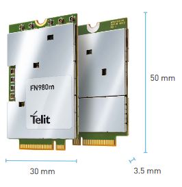 Telit先进5G / LTE M.2卡FN980m同时支援6GHz以下和mmWave频段， 用於5G、LTE、WCDMA和GNSS应用，儒卓力宣布已开始供应FN980m卡。