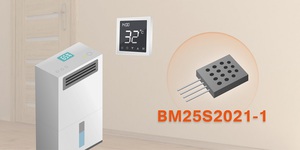 Holtek电阻式温湿度数位感测器BM25S2021-1经过温湿度校准及温度补偿，具有高精度、低功耗、易用等特性