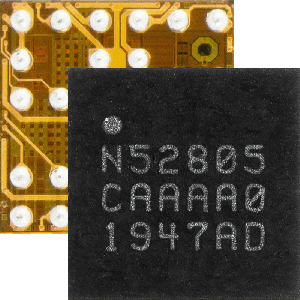 nRF52805是一款高成本效益的系統單晶片(SoC)，採用WLCSP封裝，專為小尺寸雙層PCB設計而優化。