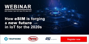 IoT Now網路研討會訂於10月28日舉行，探討eSIM如何開創IoT嶄新的未來。