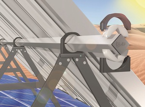 用於太陽能產業的igus方管型連座軸承在實驗室測試中取得超過72年使用壽命的優異成績。