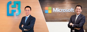 图由左至右：富邦人寿总经理陈俊伴、台湾微软大型企业商务事业群总经理卞志祥