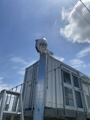 中保科在全台协助太阳能厂建置大型场域安全监控系统，图为中部太阳能厂安装监控之设备。