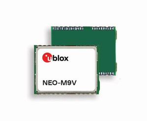 u-blox推出GNSS接收器NEO-M9V，使用惯性感测器达到可靠的公尺等级GNSS精准度有助于降低车队管理应用的耗油程度。