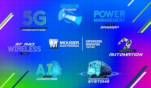 贸泽的2021 Empowering Innovation Together系列，重点介绍5G、电源管理、AI、感测器融合、智慧运输系统、射频无线技术和工业自动化等关键主题。