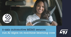 意法半導體推出首款嵌入機器學習內核心的車用慣性測量單元