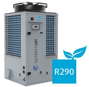 Systemair製造的熱泵冷水機組（SYSAQUA BLUE R290）（source：Panasonic）