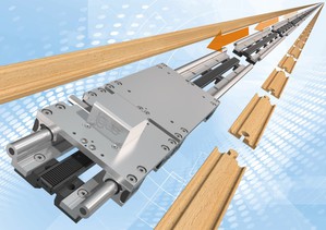 新型 drylin Endless Gear 線性滑台採用類似於玩具火車的組合原理，簡單且經濟高效地延長了行程距離。（source：igus GmbH）