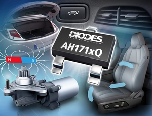 Diodes推出一系列符合汽車規格的低電壓、高靈敏度霍爾效應鎖存器，可實現高靈敏度感測