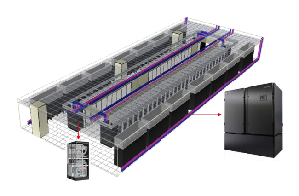 Vertiv 與 NVIDIA 專家團隊在配置Vertiv Liebert PCW 和 Vertiv Liebert XDU 液冷裝置的機房中進行能耗分析。