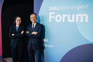 左为戴尔科技集团首席人工智慧策略长Mei May Soo，右为台湾戴尔科技集团总经理廖仁祥