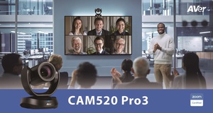 圆展科技推出AVer CAM520 Pro3视讯会议摄影机，获得Zoom的官方硬体认证。
