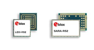 u-blox推出专为工业应用所设计的SARA-R52和LEXI-R52系列，采用第二代UBX-R5晶片，具有最隹化效能，并且无需额外元件。