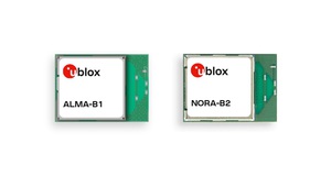 u-blox新款多功能蓝牙低功耗模组 ALMA-B1 和 NORA-B2，透过整合Nordic的新 nRF54 系列晶片，可为高阶和工业IoT应用提供高处理能力和安全特性。