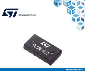 贸泽电子 (Mouser Electronics) 即日起供货STMicroelectronics的VL53L4ED飞行时间 (ToF) 高精度近接感测器。