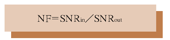 《公式二:NF＝SNRin／SNRout》