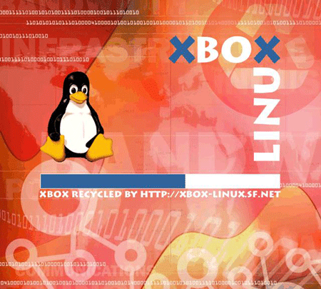 《圖二　Xbox Linux的開機畫面》