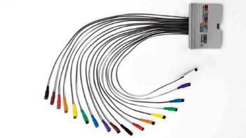 《圖一　差動式浮動導線通常有17條接線，每一條接線都會包含探針頭網路》