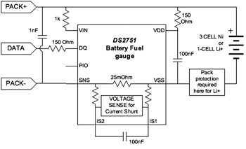 《圖三 單晶片電池電力計量元件架構》