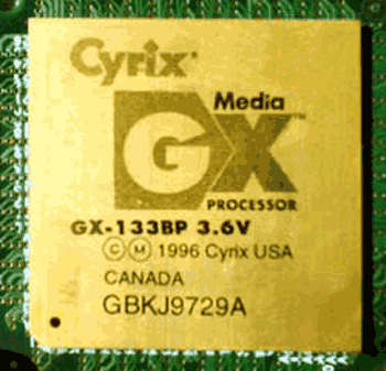 《圖五　比Intel Centrino更早實現CPU、GPU、North Bridge三種晶片整合成一體的，是Cyrix的MediaGX處理器，今日筆記型電腦用的GPU愈來愈講究整合精縮與省電性。》
