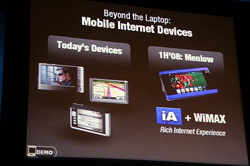 《圖八　 除了NB之外，MID將是明年英特爾主攻的一項產品。這個定位介於PC手機之間的新產品，是英特爾未來的主力。》