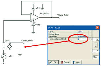 《图一 噪声测试电路组态配置（设定CCV1增益）》