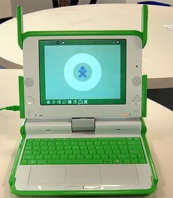 《圖一　 OLPC的首波目標市場區隔銷定在開發中或未開發中國家的兒童使用》