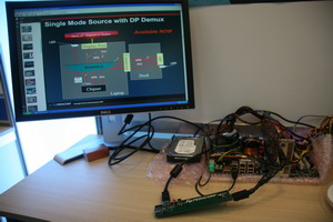 《图六 PERICOM在台北Intel Development Forum会上展示支持DisplayPort/HDMI的解多任务器及转换接口方案》