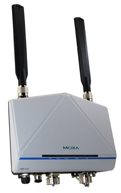 《圖一MOXA AP/Bridge/Client三合一的AWK-4121無線設備》